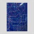 Railway Route Map Clear File Kansai Japanese Blue / Tokyo Cartographic