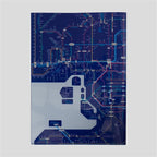 Railway Route Map Clear File Kansai Japanese Blue / Tokyo Cartographic