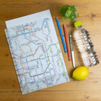 Railway Route Map Clear File Kansai Japanese / Tokyo Cartographic