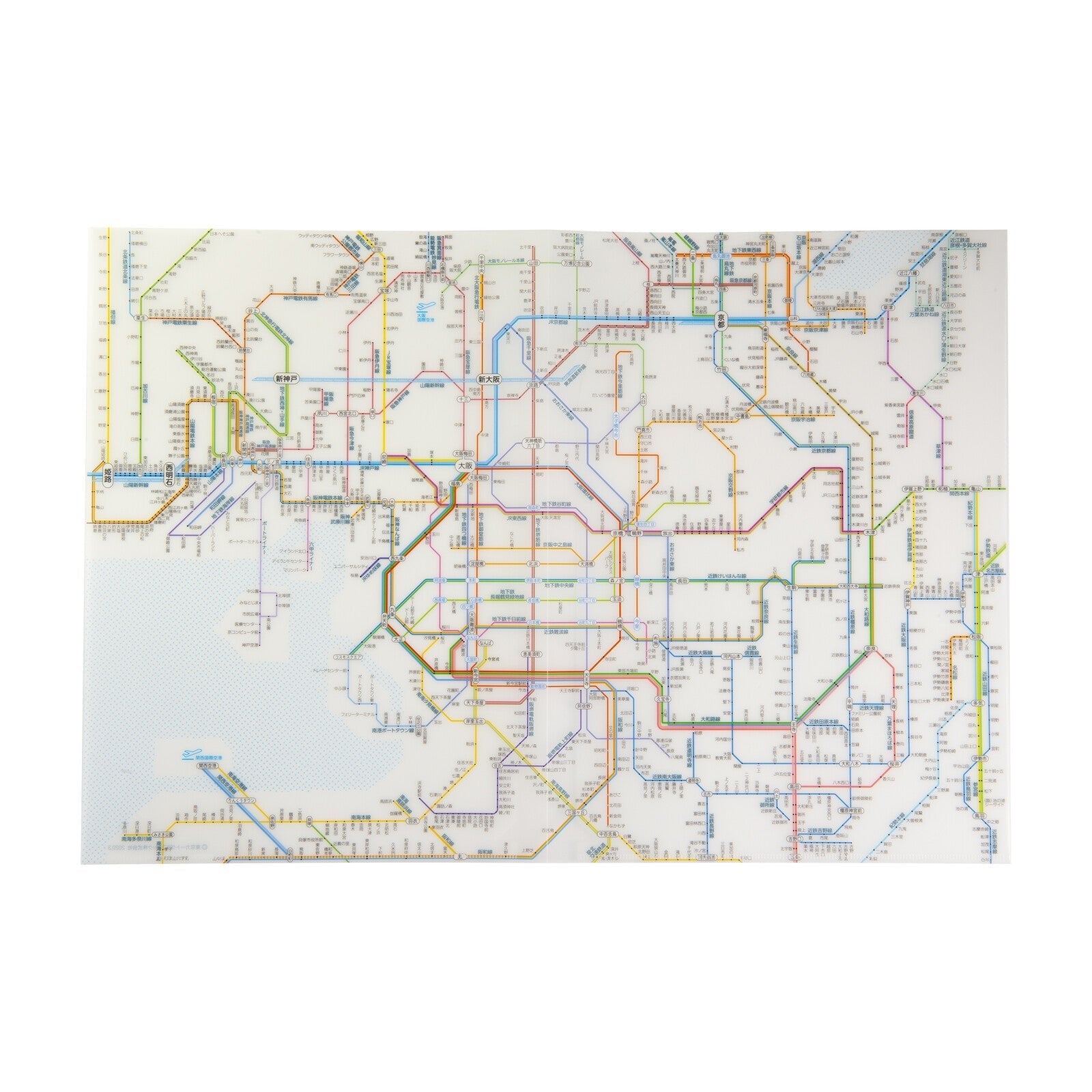 Railway Route Map Clear File Kansai Japanese / Tokyo Cartographic