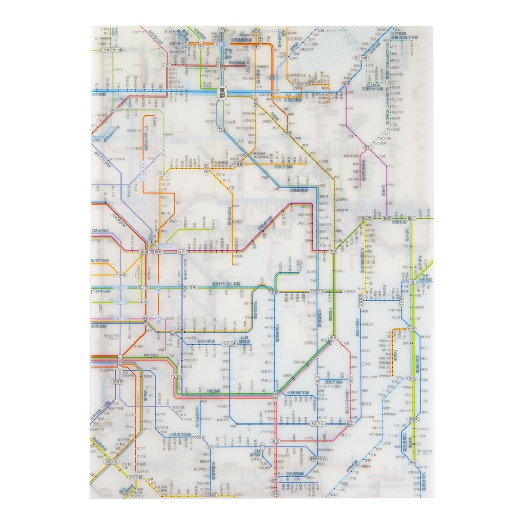 Railway Route Map Clear File Kansai Japanese / Tokyo Cartographic