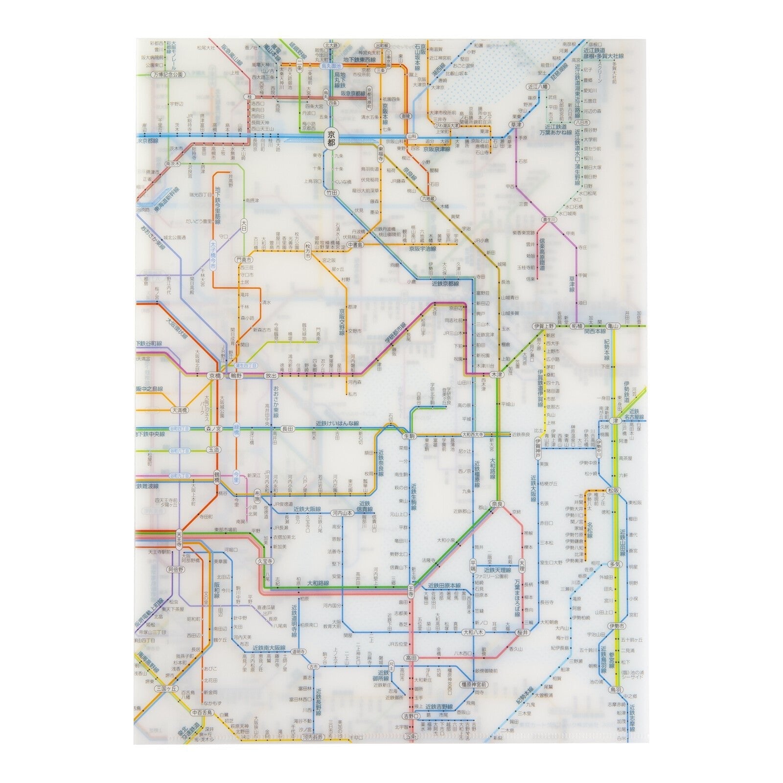 Railway Route Map Clear File Kansai Japanese / Tokyo Cartographic