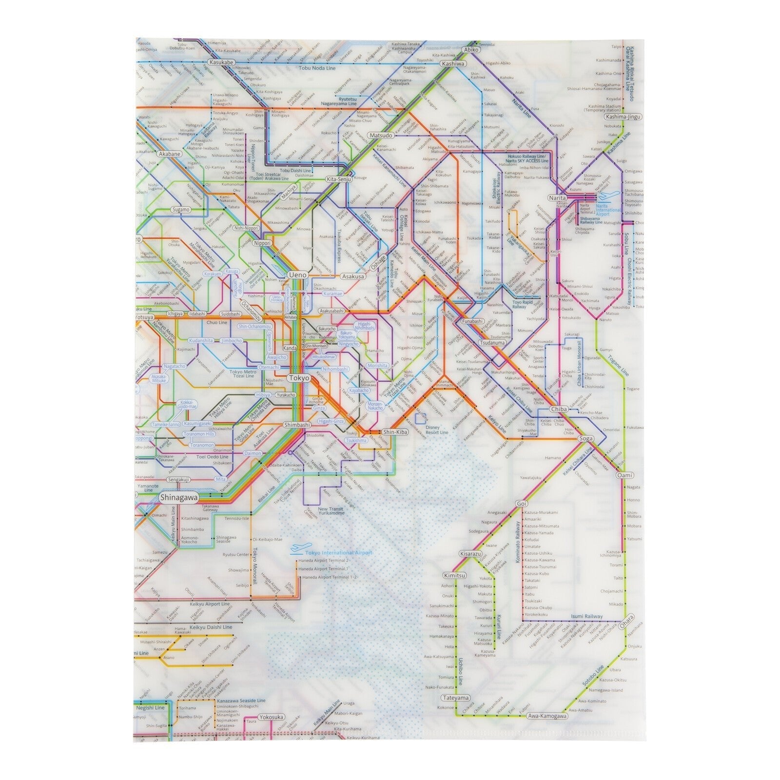 Railway Route Map Clear File Metropolitan Area / Tokyo Cartographic