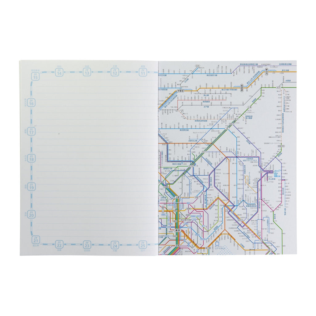 Railway Route Map Notebook A5 Tokyo Metropolitan Area / Tokyo Cartographic