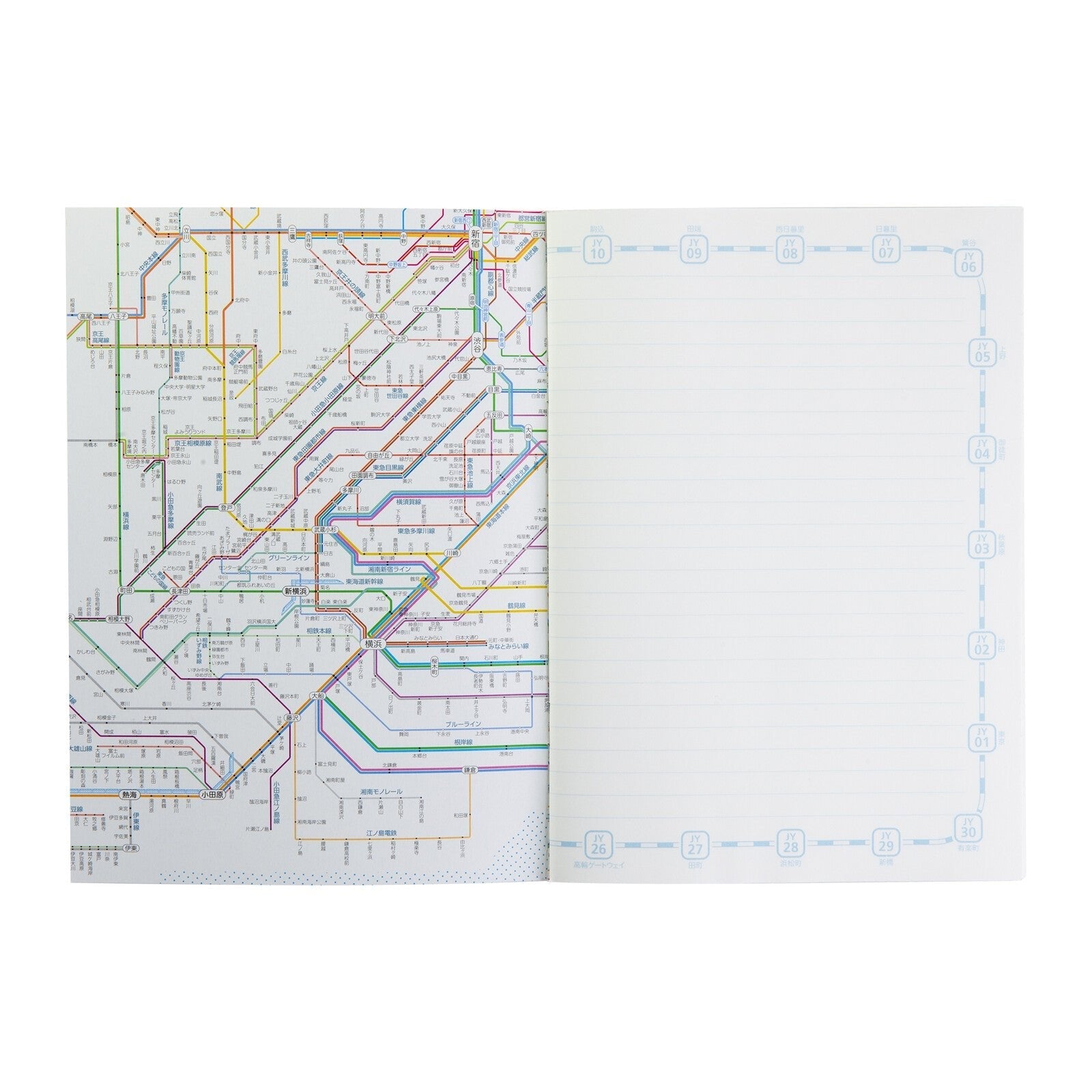 Railway Route Map Notebook A5 Tokyo Metropolitan Area / Tokyo Cartographic