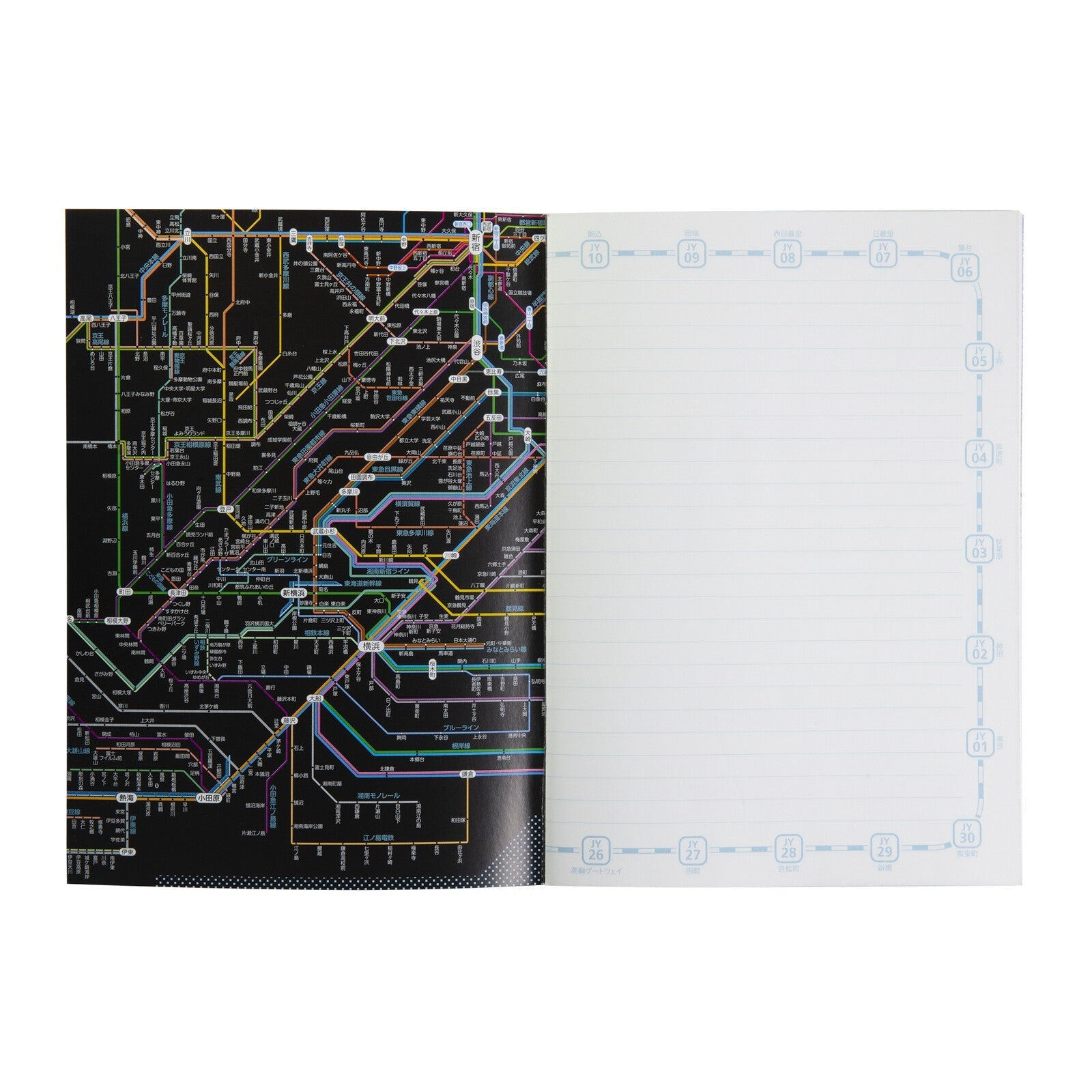 Railway Route Map Notebook A5 Tokyo Metropolitan Area / Tokyo Cartographic