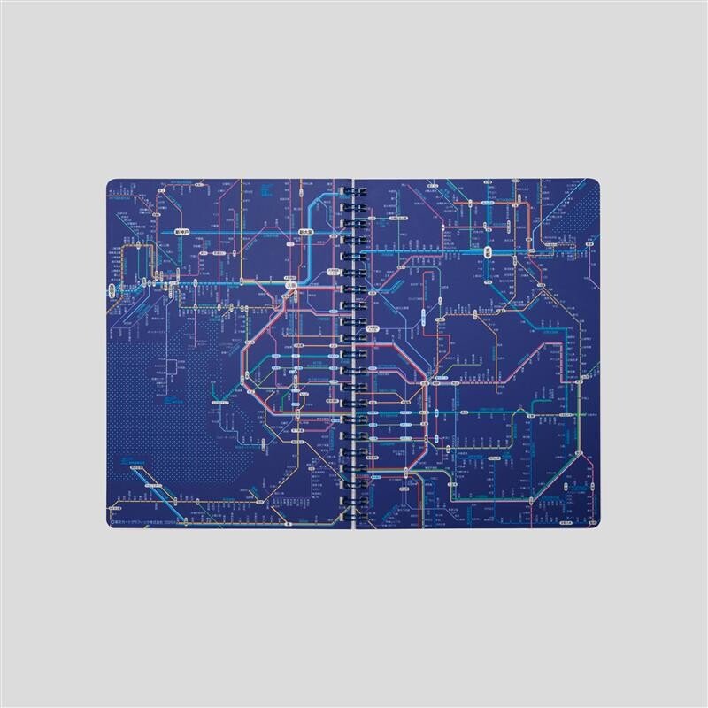 Railway Route Map Ring Notebook Kansai Japanese Blue / Tokyo Cartographic