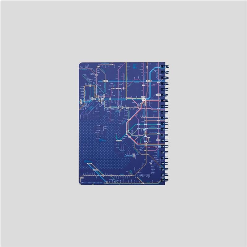 Railway Route Map Ring Notebook Kansai Japanese Blue / Tokyo Cartographic