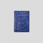 Railway Route Map Ring Notebook Kansai Japanese Blue / Tokyo Cartographic