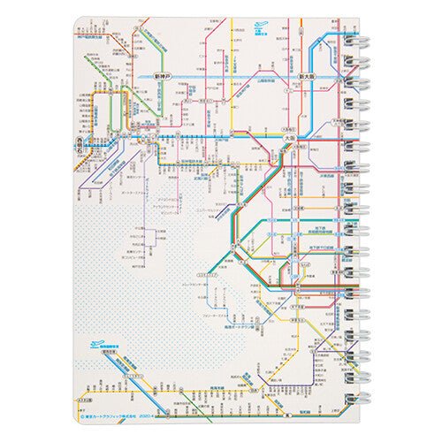 Railway Route Map Ring Notebook Kansai Japanese / Tokyo Cartographic