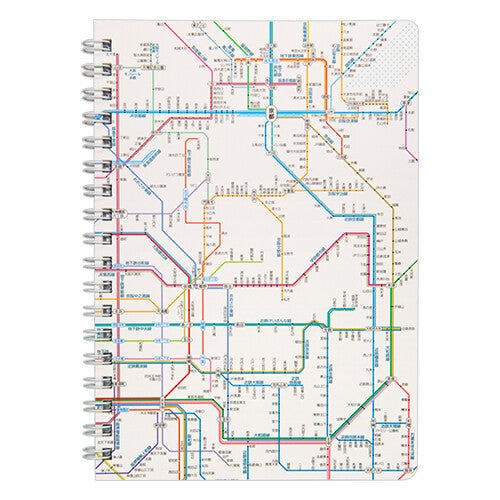 Railway Route Map Ring Notebook Kansai Japanese / Tokyo Cartographic