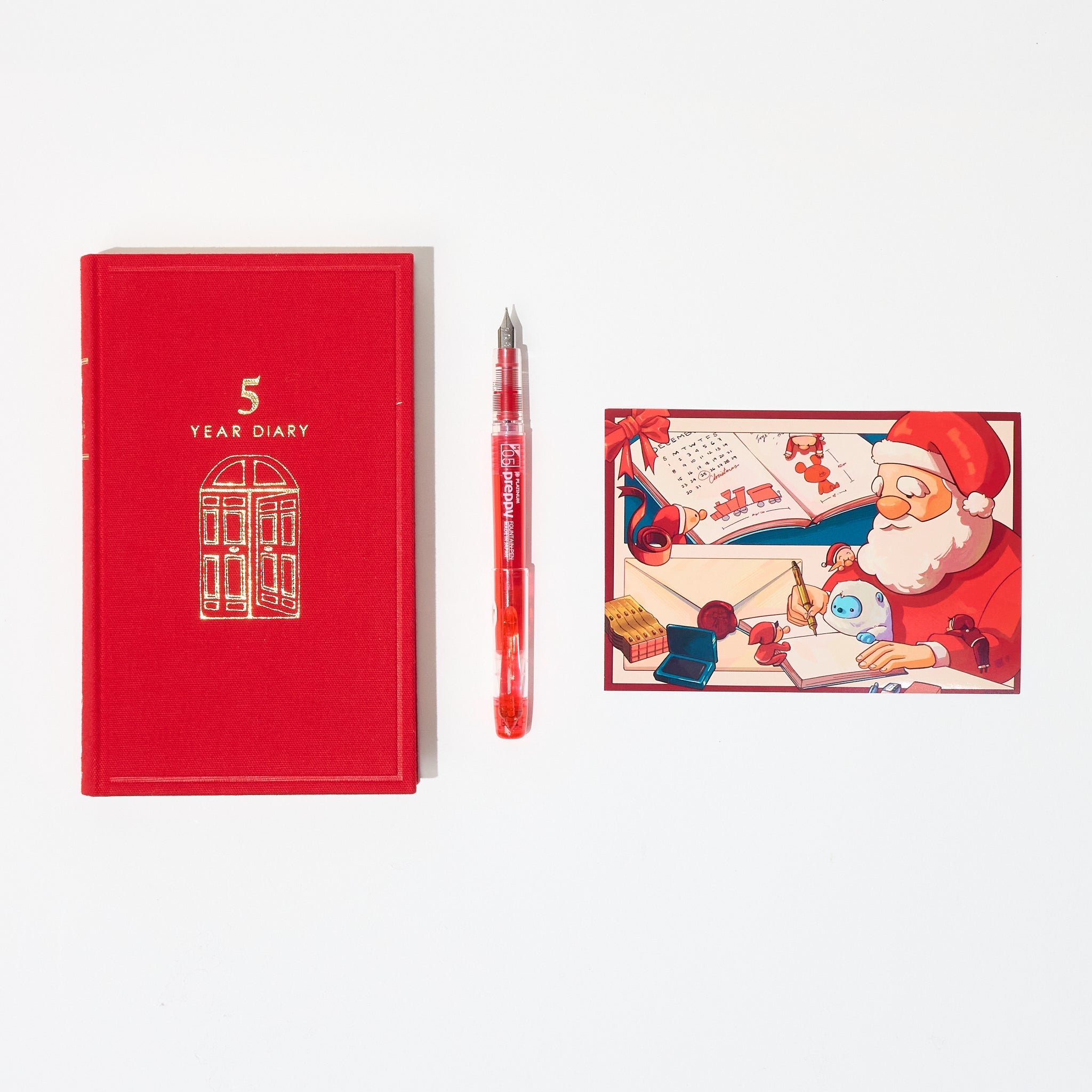 Red Ribbon 5 Year Diary Gift Set
