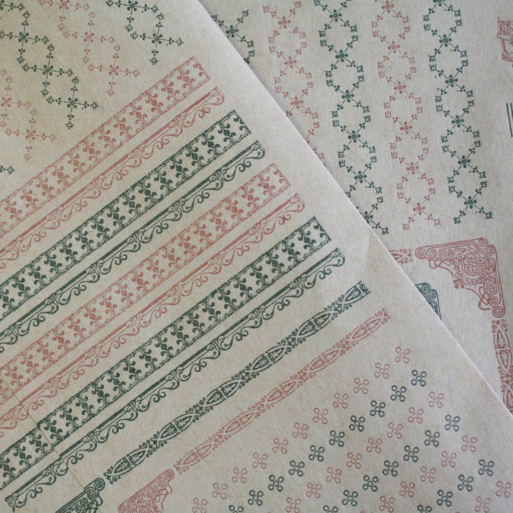 Retro Pattern Series Kraft Paper 3 Pieces / Kohunkan Kappansho