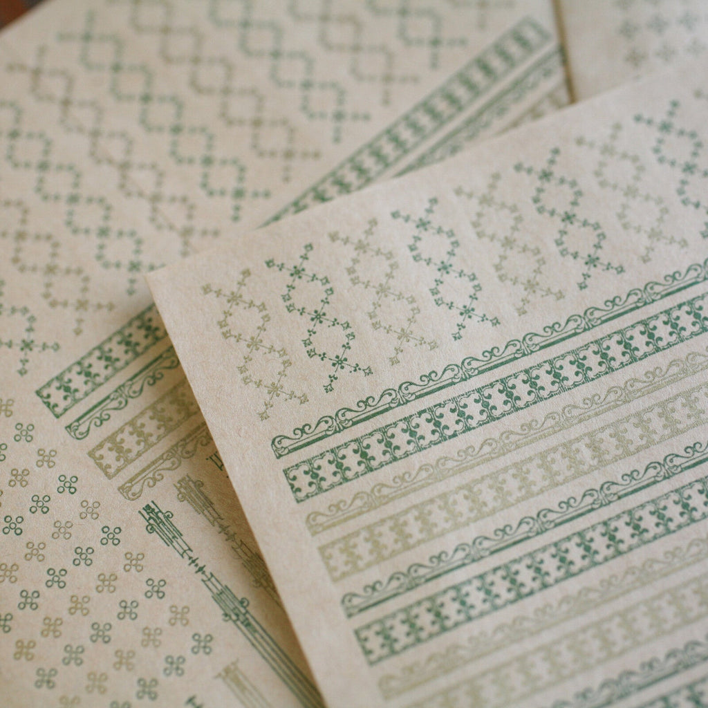 Retro Pattern Series Kraft Paper 3 Pieces / Kohunkan Kappansho