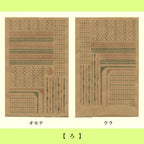 Retro Pattern Series Kraft Paper 3 Pieces / Kohunkan Kappansho