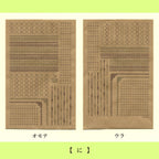Retro Pattern Series Kraft Paper 3 Pieces / Kohunkan Kappansho