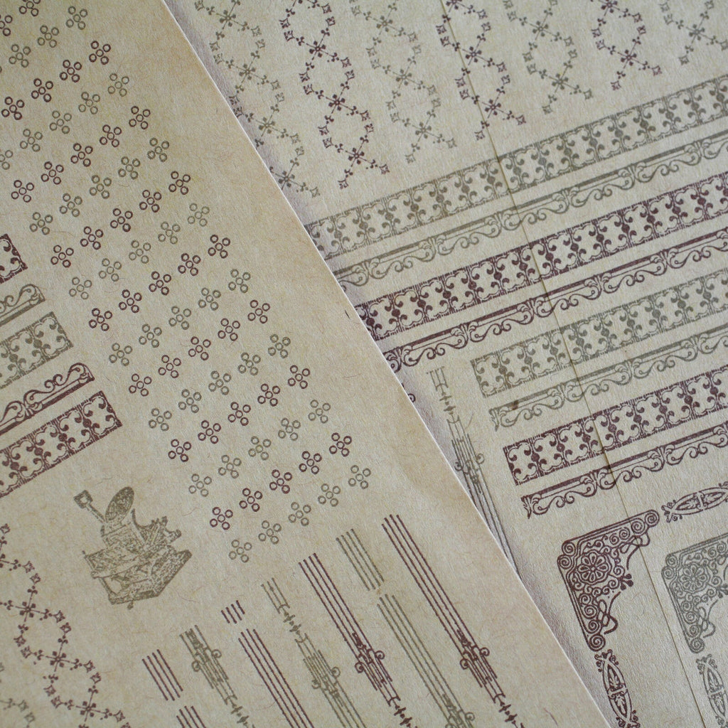 Retro Pattern Series Kraft Paper 3 Pieces / Kohunkan Kappansho