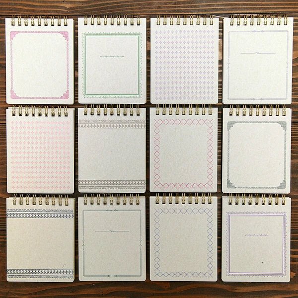Retro Pattern Series Ring Memo Pad / Kohunkan Kappansho