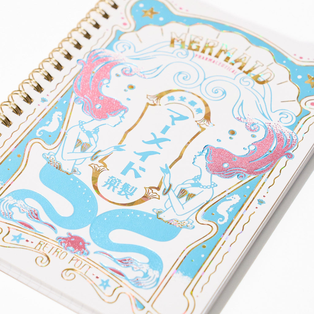 ROKKAKU × ob1toy Retro Post Foil-Stamped B6 Ring Notebook / ROKKAKU