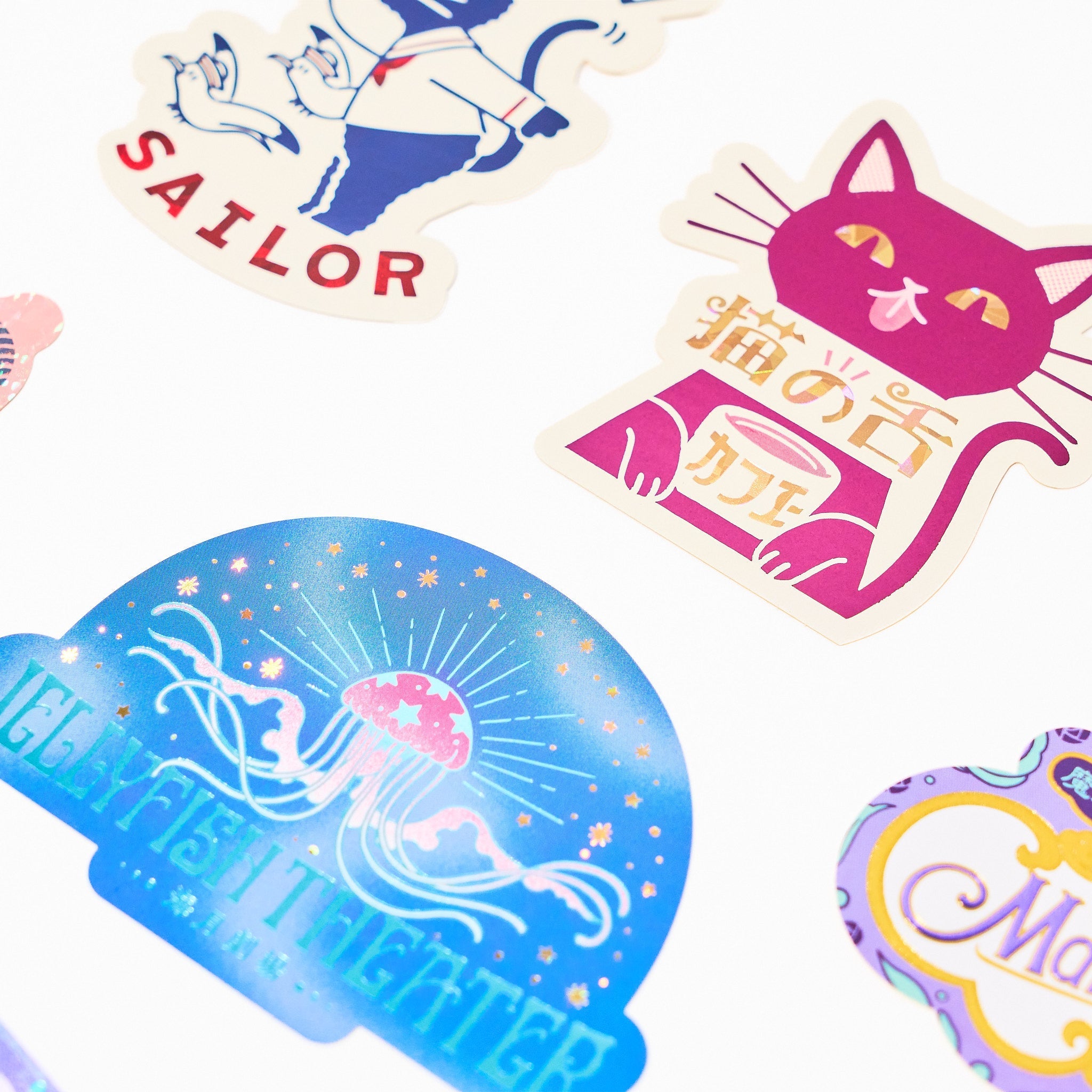 ROKKAKU x ob1toy Retro Post Die-Cut Foil Sticker Collection / ROKKAKU