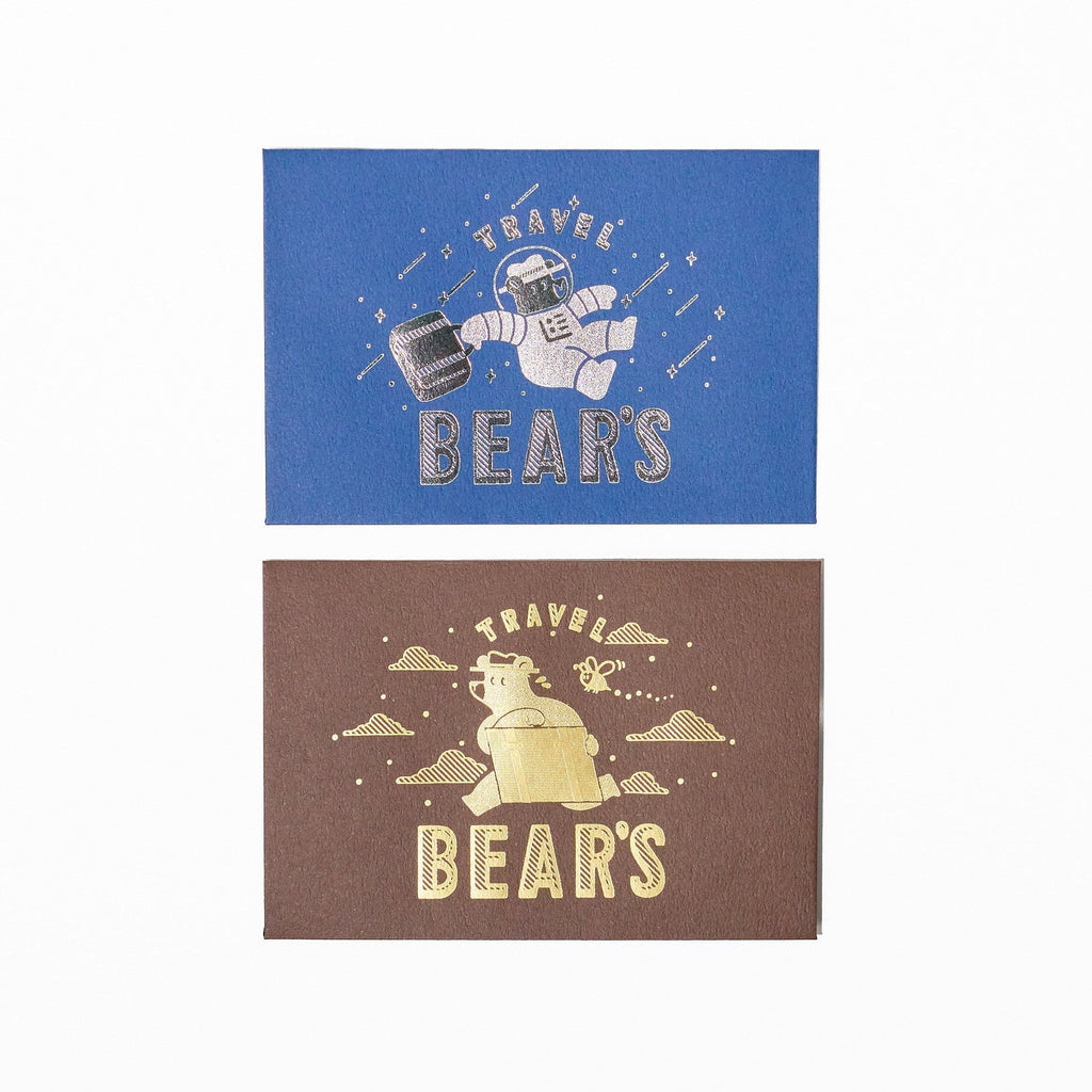 ROKKAKU x ob1toy Travel Bear Foil-Stamped Mini Letter Set / ROKKAKU