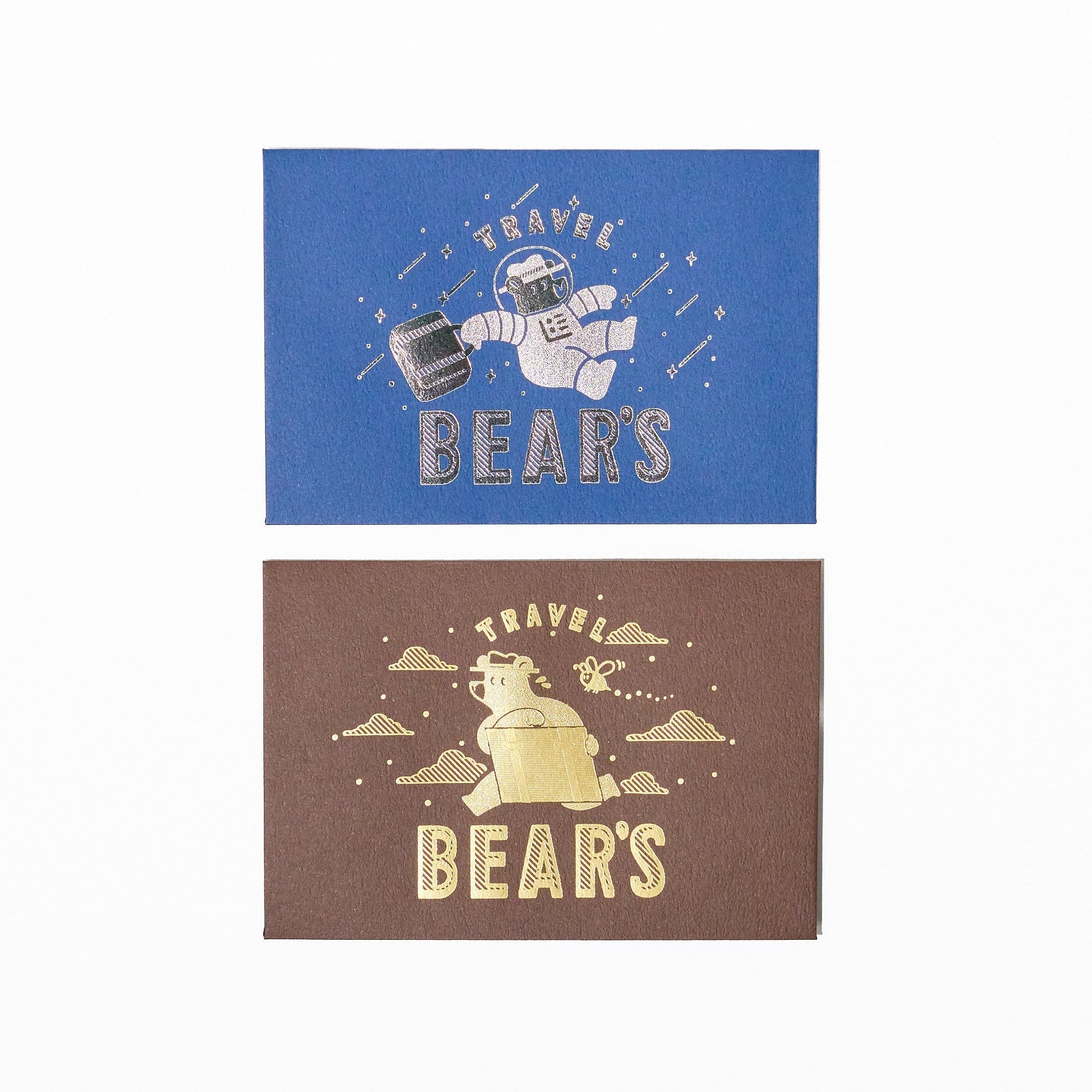 ROKKAKU x ob1toy Travel Bear Foil-Stamped Mini Letter Set / ROKKAKU