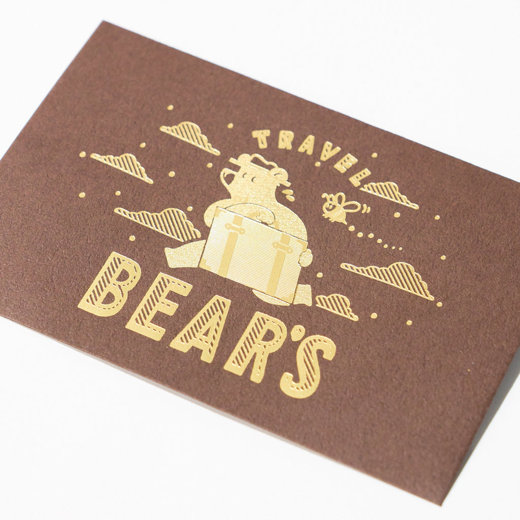 ROKKAKU x ob1toy Travel Bear Foil-Stamped Mini Letter Set / ROKKAKU