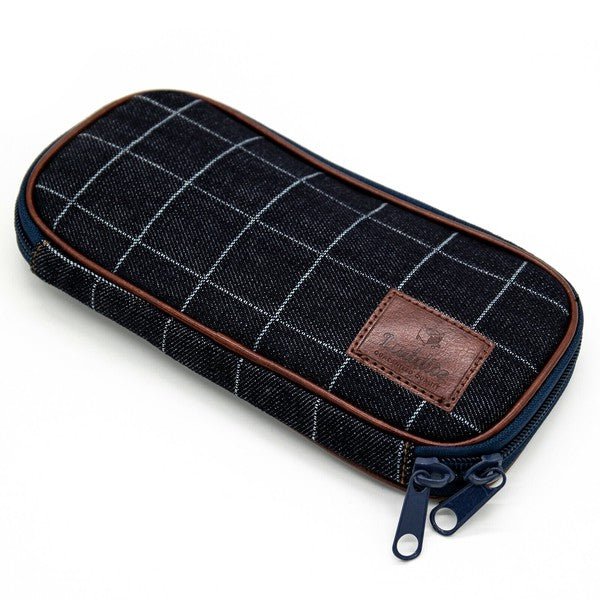 Round Zip Denim Pen Case / Luddite