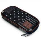 Round Zip Denim Pen Case / Luddite