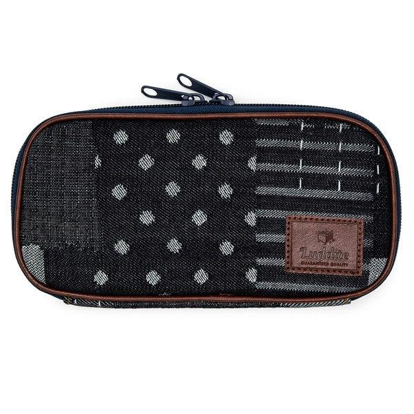 Round Zip Denim Pen Case / Luddite