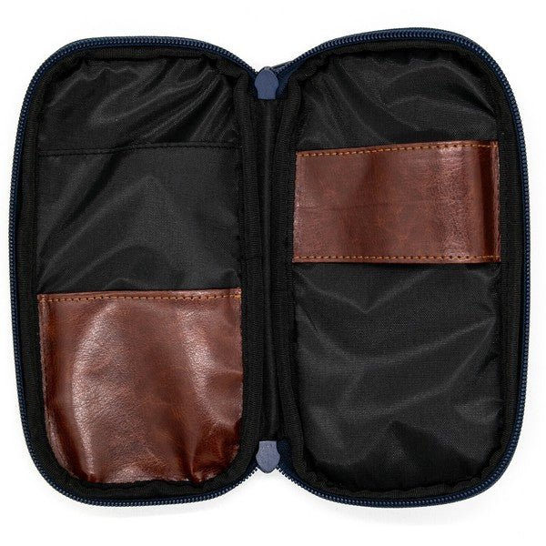 Round Zip Denim Pen Case / Luddite