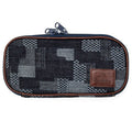 Round Zip Denim Pen Case / Luddite