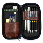 Round Zip Denim Pen Case / Luddite