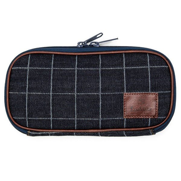 Round Zip Denim Pen Case / Luddite