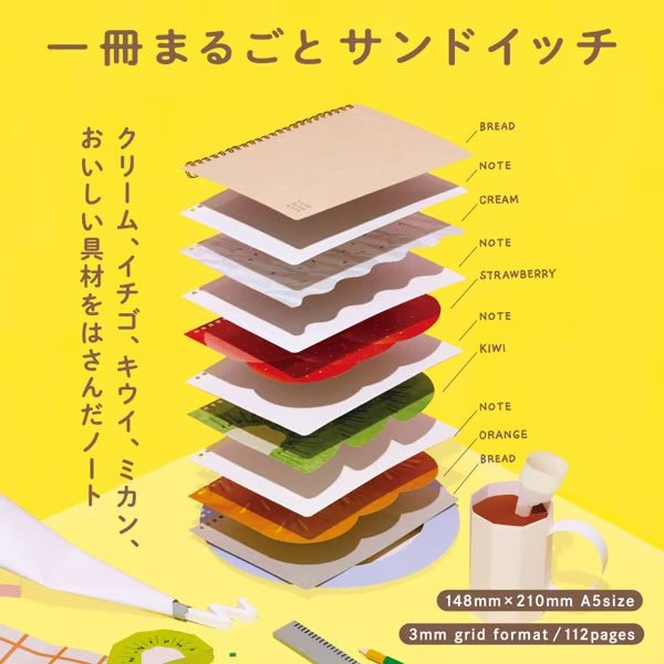 SANDWICH NOTE A5 Size Notebook / IROHA PUBLISHING