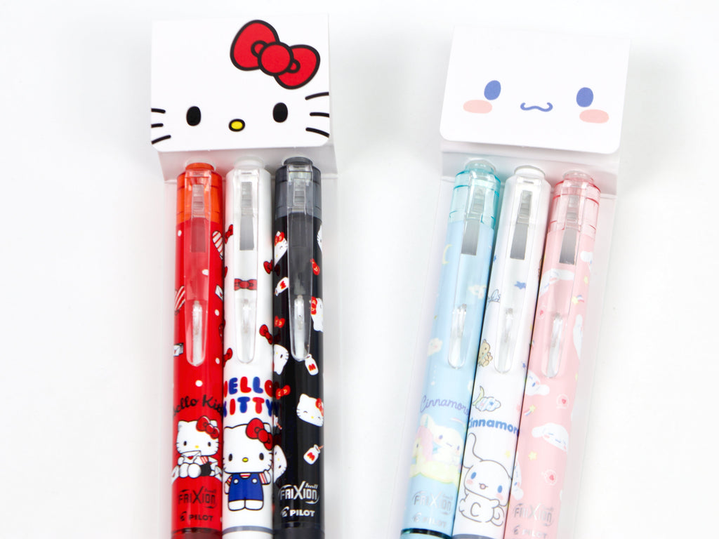 Sanrio Frixion Ball Knock 3 Pen Set
