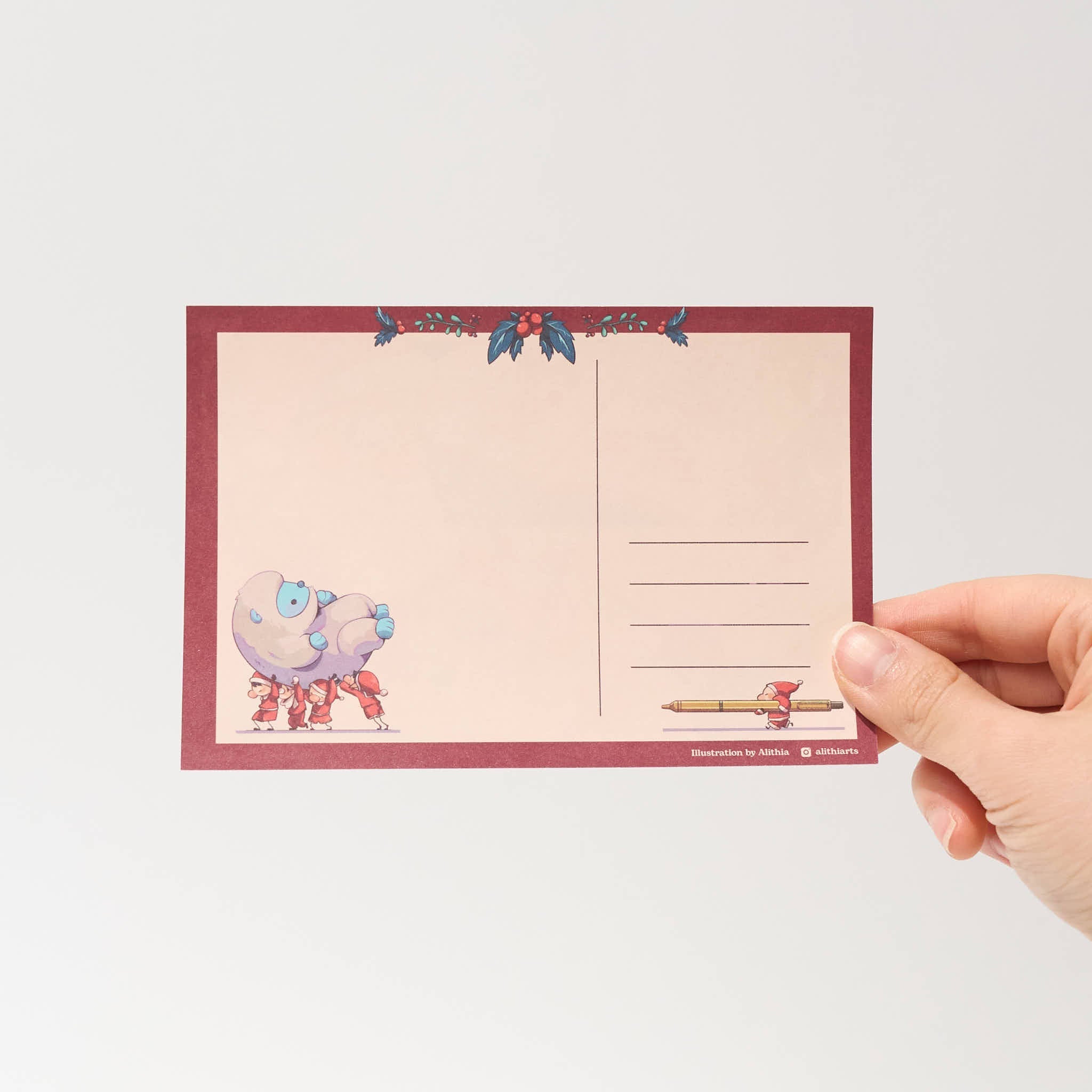 "Santa’s Workshop" Postcard by Alithia / Bungu