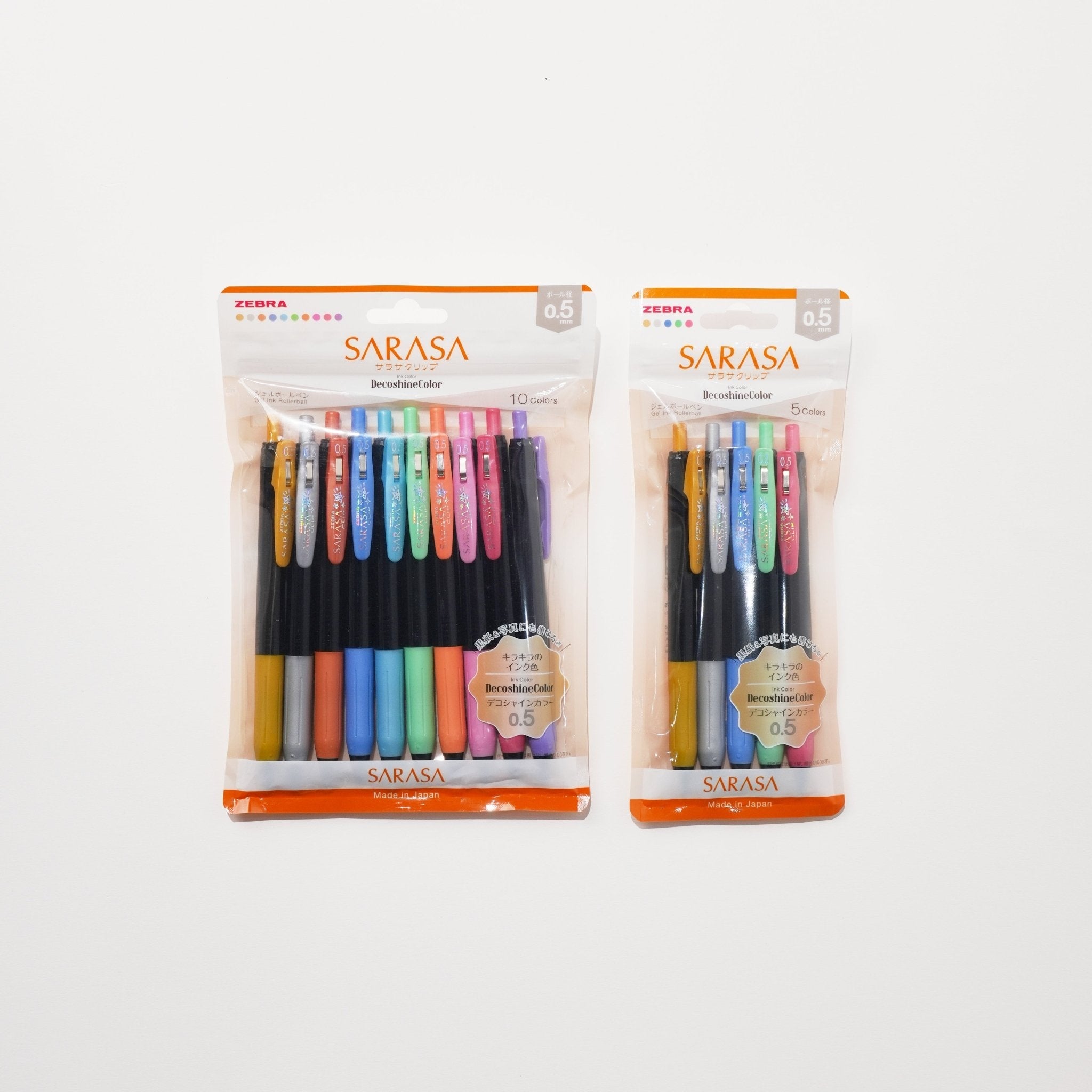 Sarasa Clip DecoShine Gel Ink Pen Set / Zebra