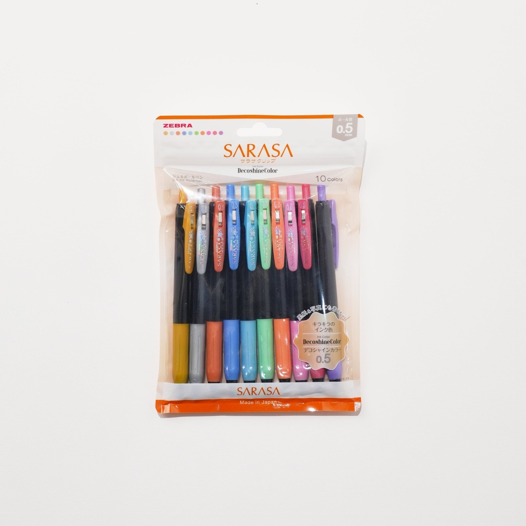 Sarasa Clip DecoShine Gel Ink Pen Set / Zebra
