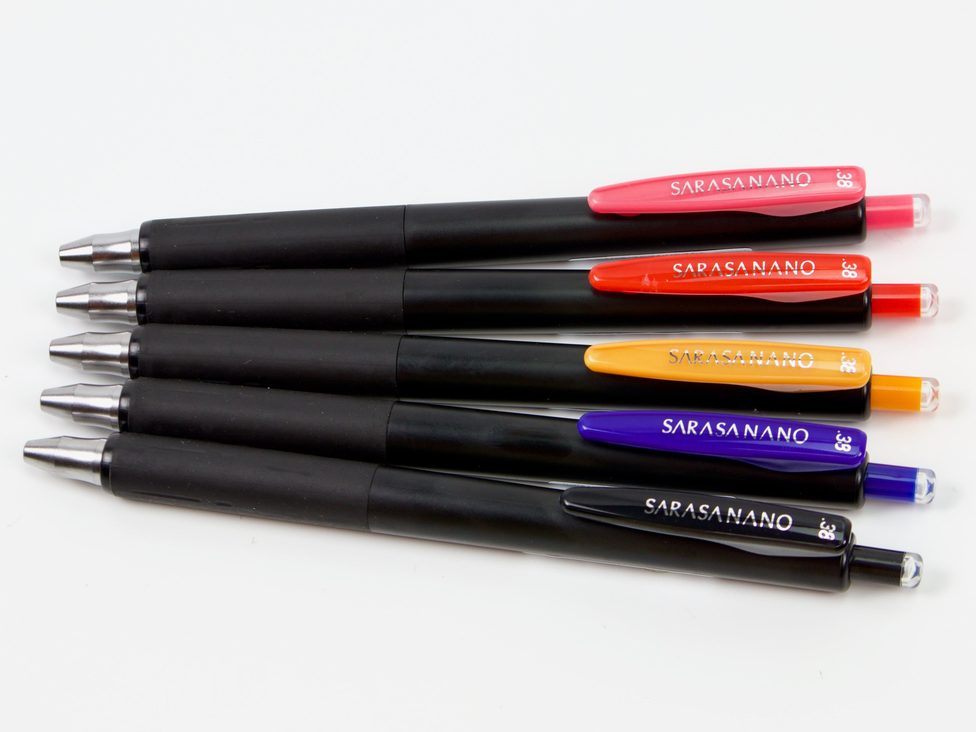 Sarasa Nano .38mm 5 Color Set