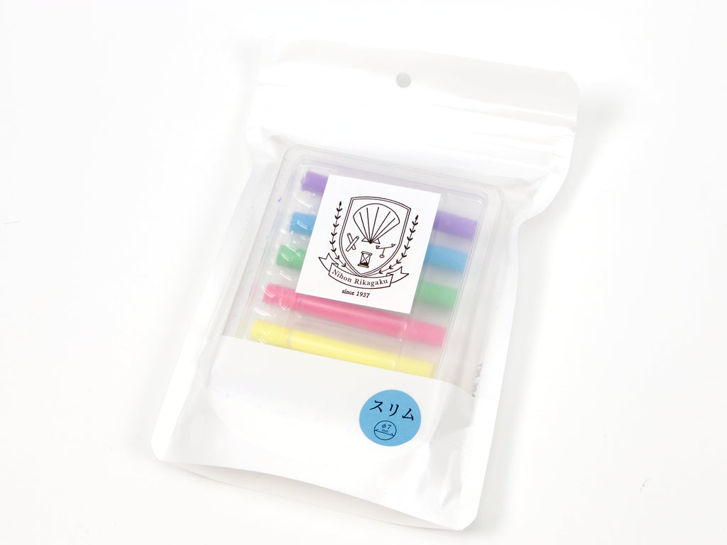 Rikagaku School Dustless Chalk Slim 6 Color Set