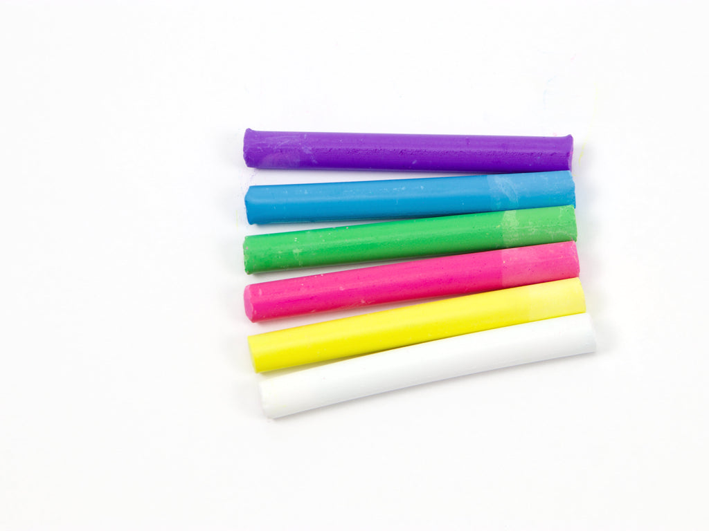 Rikagaku School Dustless Chalk Slim 6 Color Set