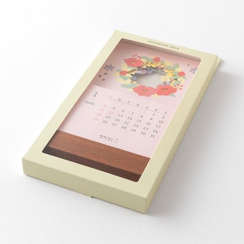 Seasonal Flowers Peek-a-Boo Calendar 2026 / MIDORI