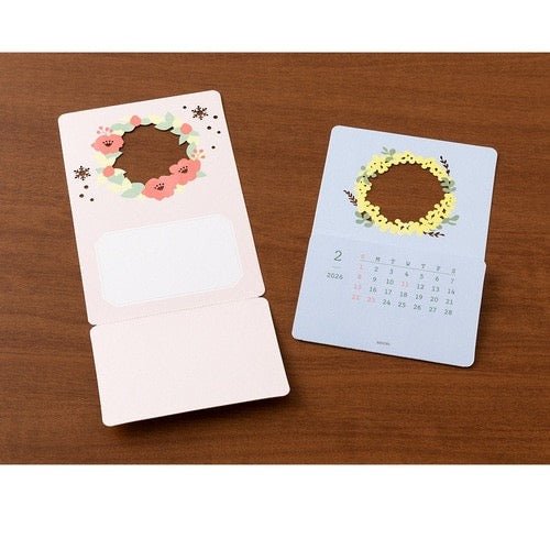 Seasonal Flowers Peek-a-Boo Calendar 2026 / MIDORI