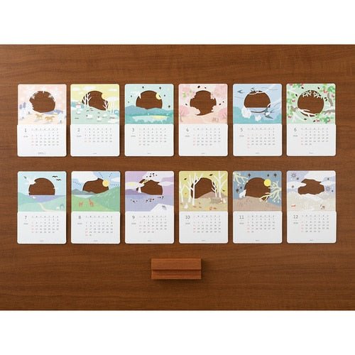 Seasonal Landscapes Peek-a-Boo Calendar 2026 / MIDORI