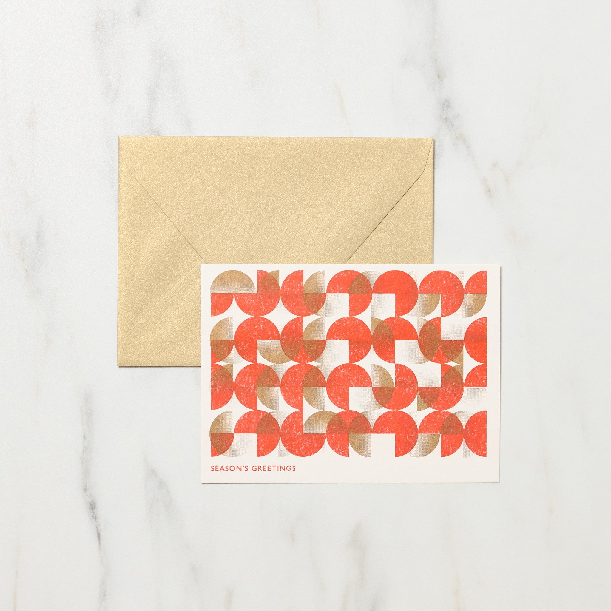 Season's Greetings Christmas Card / Letterpress Letters