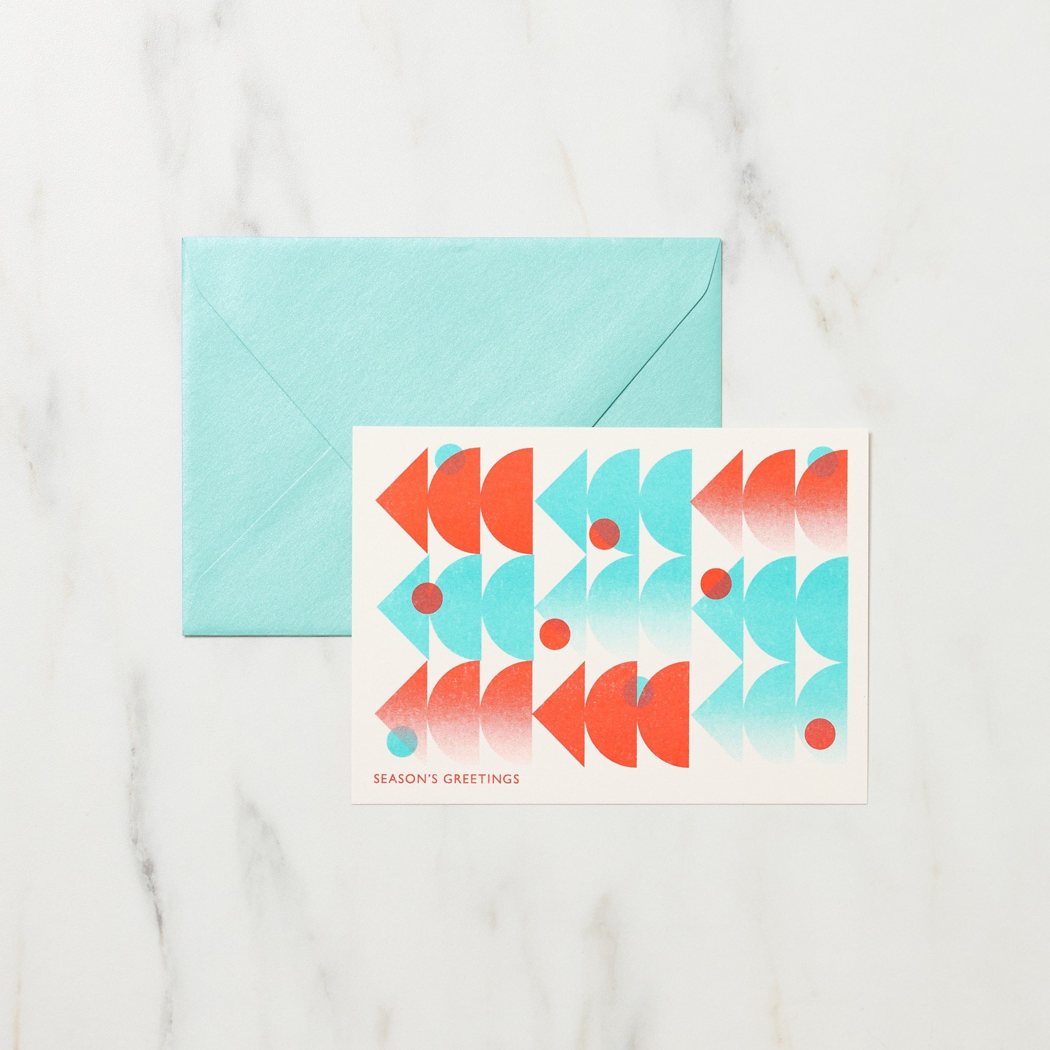 Season's Greetings Christmas Card / Letterpress Letters