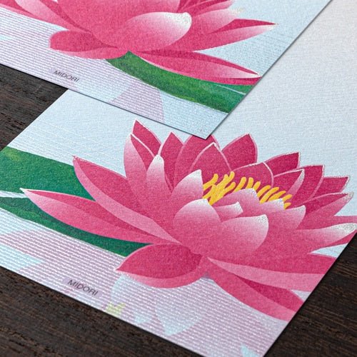 Seasons Silk-Print Envelope Letter Paper / MIDORI