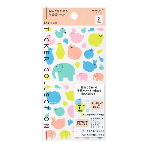 Semi-Transparent Journaling Sticker Collection / MIDORI