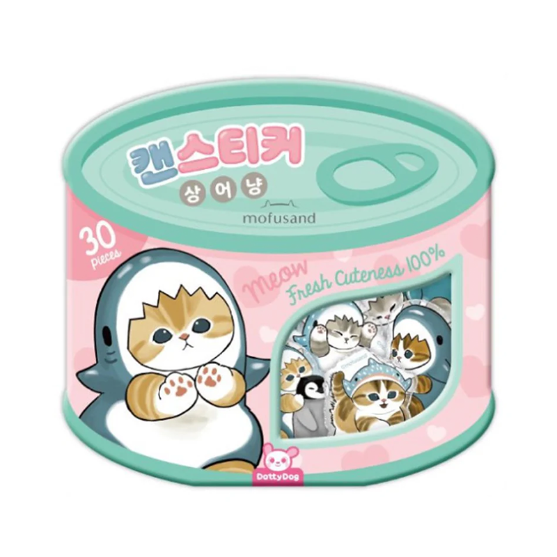 mofusand Shark Meow Can Sticker Pack